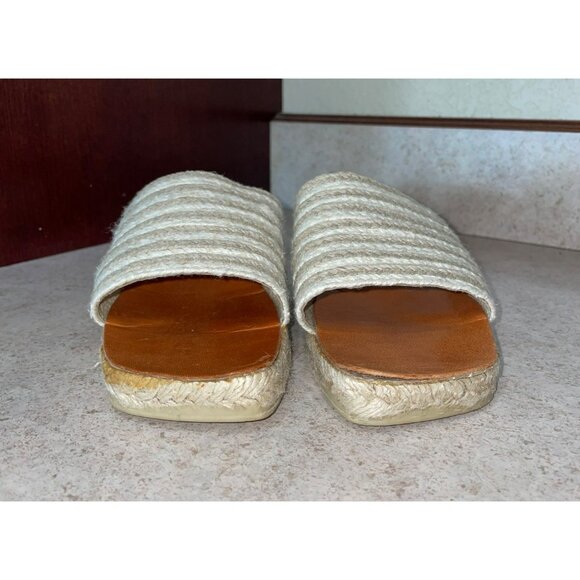 Andre Assous Espadrille Slide Sandals With Braided Jute & Leather Insoles 8 - Picture 5 of 8